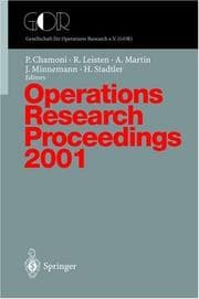 Tapa de Operations Research Proceedings 2001