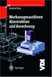 Tapa de Werkzeugmaschinen - Konstruktion und Berechnung