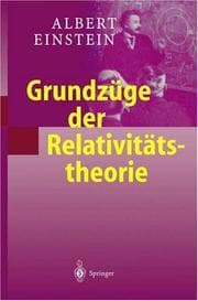 Tapa de Grundzüge der Relativitätstheorie
