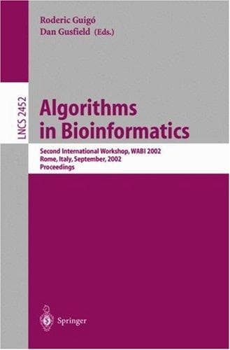 Tapa de Algorithms in bioinformatics