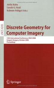 Tapa de Discrete geometry for computer imagery