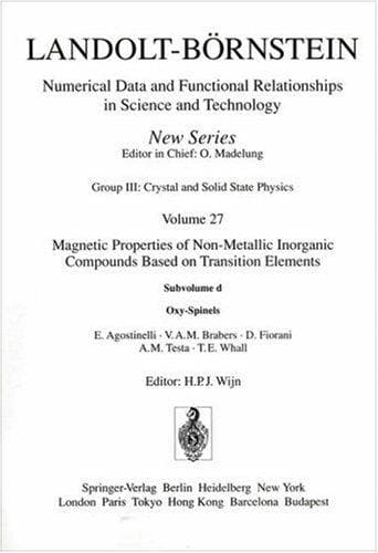 Tapa de Oxy-Spinels Vol. 27D