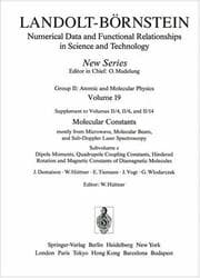 Tapa de Dipole Moments, Quadrupole Coupling Constants, Hindered Rotation and Magnetic Constants of Diamagnetic Molecules
