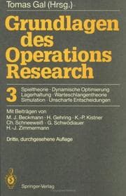 Tapa de Grundlagenglish des Operations Research 3