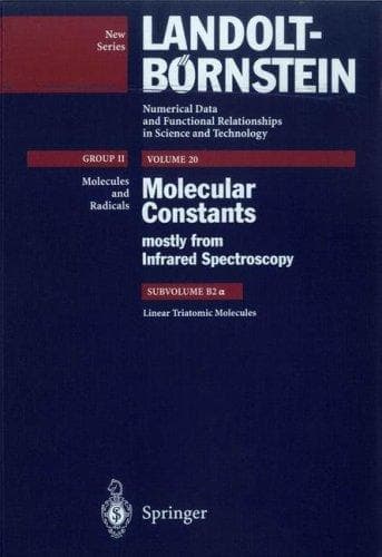 Tapa de Molecuar Constants Mostly from Infared Spectroscopy