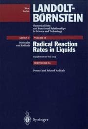 Tapa de Peroxyl and Related Radicals (Landolt-Bornstein: Numerical Data & Functional Relationships in Science & Technology)