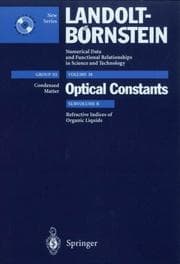 Tapa de Refractive Indices of Organic Liquids
