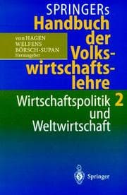 Tapa de Springers Handbuch der Volkswirtschaftslehre 1