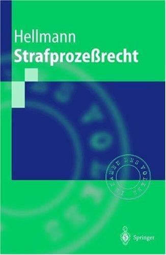 Tapa de Strafprozessrecht (Springer-Lehrbuch)