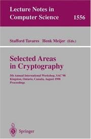 Tapa de Selected areas in cryptography