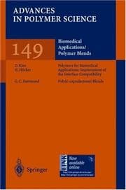 Tapa de Biomedical Applications/ Polymer Blends (Advances in Polymer Science)