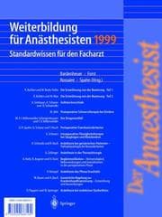 Tapa de Weiterbildung Für Anästhesisten 1999