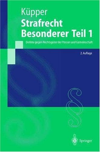 Tapa de Strafrecht, Besonderer Teil 1