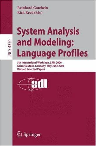 Tapa de System analysis and modeling, language profiles