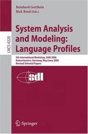 Tapa de System analysis and modeling, language profiles