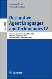 Tapa de Declarative agent languages and technologies IV