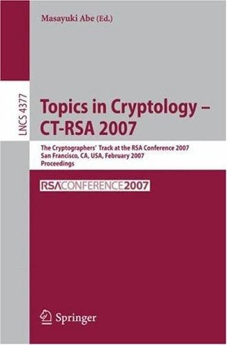 Tapa de Topics in Cryptology  CT-RSA 2007