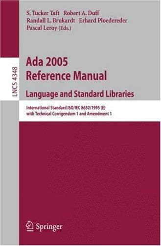 Tapa de Ada 2005 Reference Manual. Language and Standard Libraries