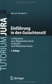 Tapa de Einführung in den Gutachtenstil