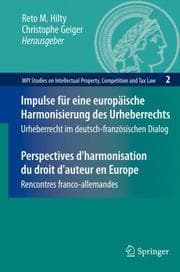 Tapa de Impulse für eine europäische Harmonisierung des Urheberrechts
