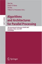 Tapa de Algorithms and Architectures for Parallel Processing