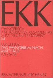 Tapa de Evangelisch-Katholischer Kommentar zum Neuen Testament, EKK, Bd.1/4 Das Evangelium nach Matthäus, MT 26-28