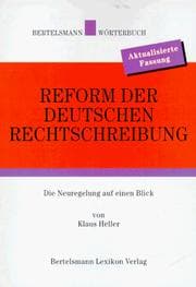 Tapa de Reform Der Deutschen Rechtschreibung