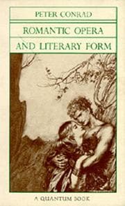 Tapa de Romantic Opera and Literary Form (Quantum Books)