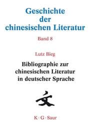 Tapa de Bibliographie zur chinesischen Literatur in deutscher Sprache Vol. 8