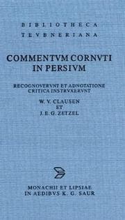 Tapa de Commentum Cornuti in Persium