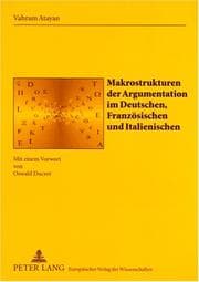 Tapa de Makrostrukturen Der Argumentation Im Deutschen, Franzosischen Und Italienischen