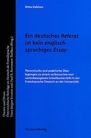 Tapa de Ein deutsches Referat ist kein englischsprachiges Essay