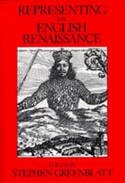 Tapa de Representing the English Renaissance