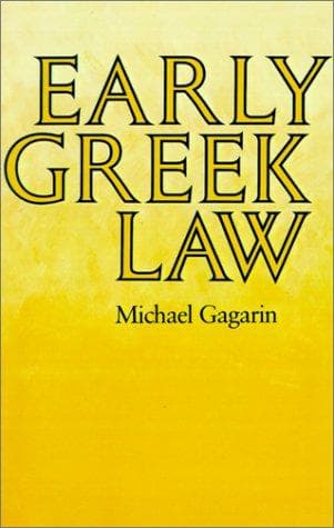 Tapa de Early Greek law