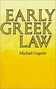 Tapa de Early Greek law