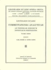 Tapa de Commentationes analyticae ad theoriam serierum infinitarum pertinentes 1st part