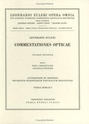 Tapa de Commentationes opticae 2nd part