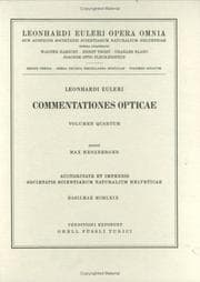 Tapa de Commentationes opticae 4th part