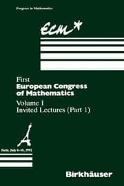 Tapa de First European Congress of Mathematics, Paris, July 6-10, 1992 Vols. 1-3, Pt. 1