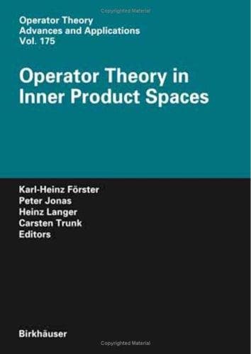 Tapa de Operator theory in inner product spaces