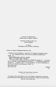 Tapa de A handbook of the Troubadours
