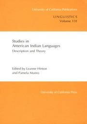 Tapa de Studies in American Indian languages