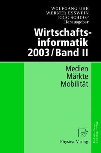 Tapa de Wirtschaftsinformatik 2003/Band II