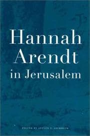 Tapa de Hannah Arendt in Jerusalem