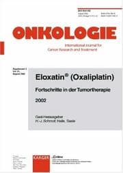 Tapa de Eloxatin (Oxaliplatin) Fortschritte in Der Tumortherapie 2002 (Onkologie 2002, Band 25, Suppl. 4)