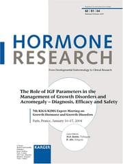 Tapa de The Role of Igf Parameters in the Management of Growth Disorders And Acromegaly-diagnosis, Efficacy And Safety (Hormone Research)