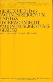 Tapa de Einleitung zum WEG; §§ 1-25 WEG