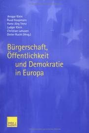 Tapa de B©ơrgerschaft, ©ffentlichkeit und Demokratie in Europa