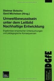Tapa de Umweltbewusstsein Unter Dem Leitbild Nachhaltige Entwicklung