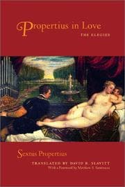 Tapa de Propertius in love